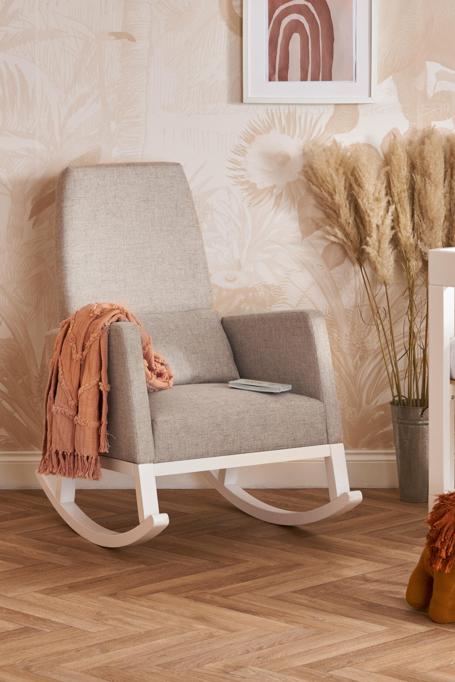 OBaby High Back Rocking Chair in Stone- Nursing Chair  Obaby   