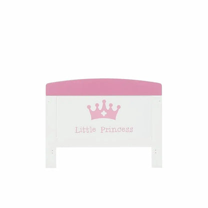 OBaby Little Princess Themed Cot Bed - White & Pink Obaby