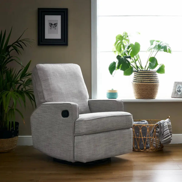 Obaby Madison 360 Swivel Glider Reclining Nursery Chair - Pebble Obaby