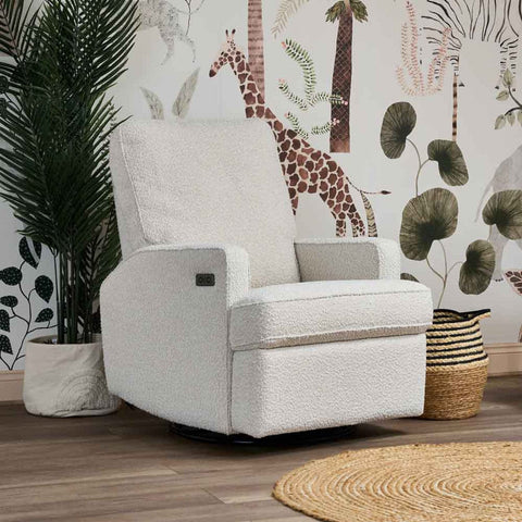 Obaby Madison Electric Swivel Glider Recliner Chair -  Bouclé