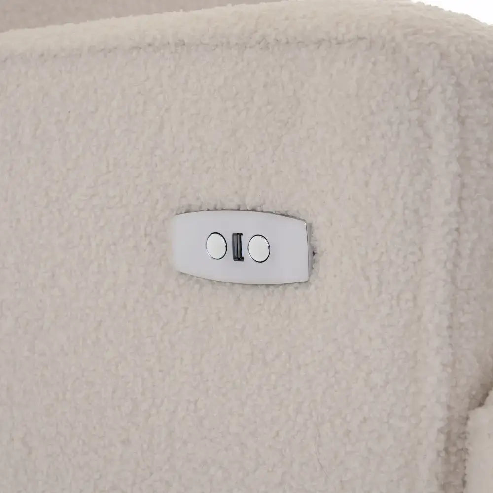 Obaby Madison Electric Swivel Glider Recliner Chair Teddy Truffle Obaby