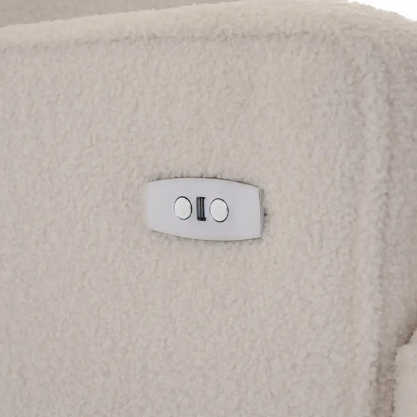 Obaby Madison Electric Swivel Glider Recliner Chair Teddy Truffle Obaby