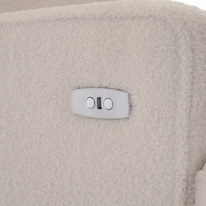 Obaby Madison Electric Swivel Glider Recliner Chair Teddy Truffle Obaby