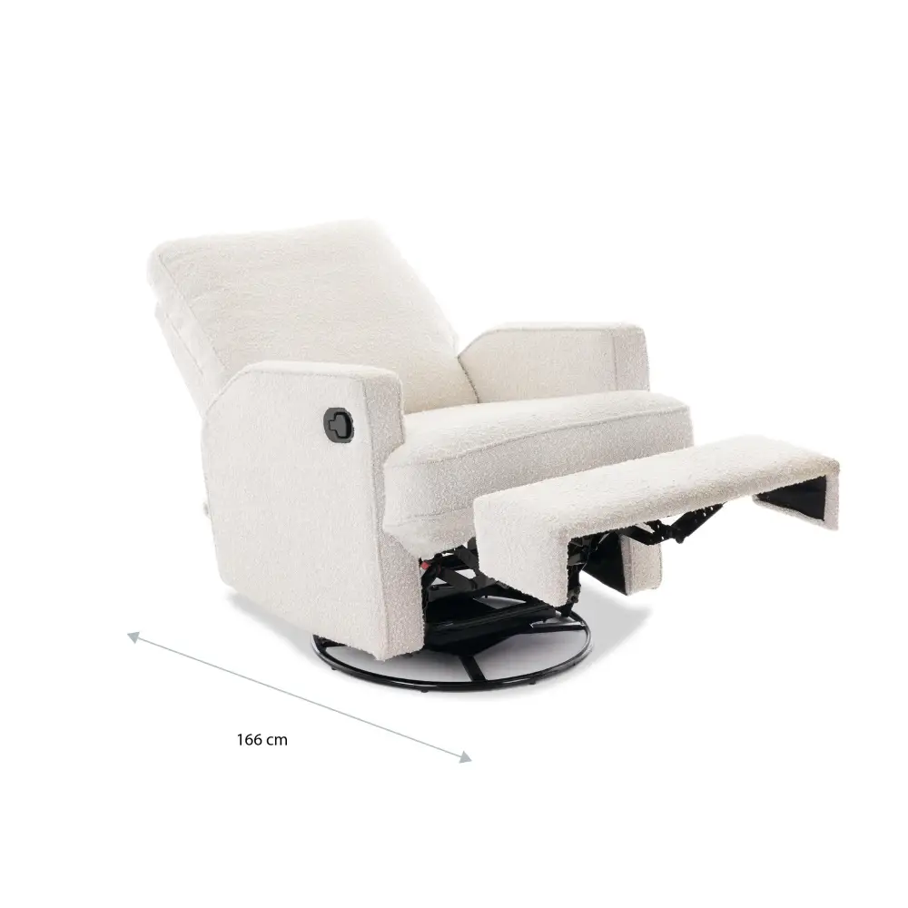 Obaby Madison Swivel Glider Recliner Chair Boucle Style  Obaby   