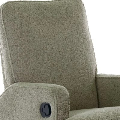 Obaby Madison Swivel Glider Recliner Chair Teddy Olive Obaby