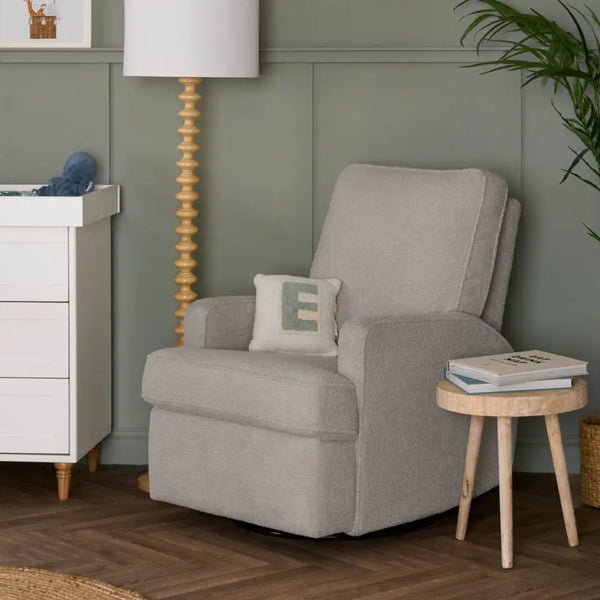 Obaby Madison Swivel Glider Recliner Chair Teddy Truffle Obaby