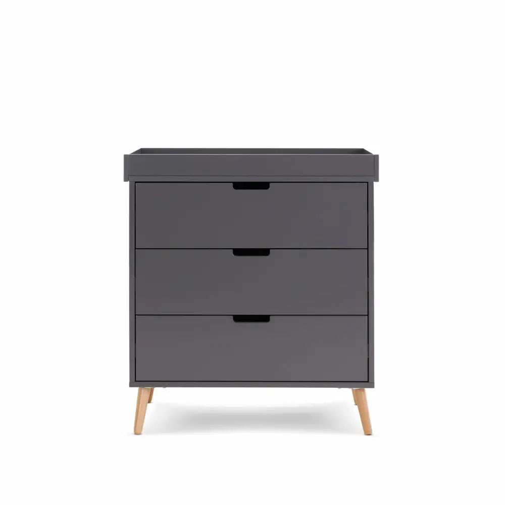 Obaby Maya 2 Piece Nursery Furniture Set – Slate & Natural Wood Obaby