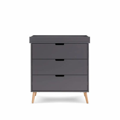 Obaby Maya 2 Piece Nursery Furniture Set – Slate & Natural Wood Obaby