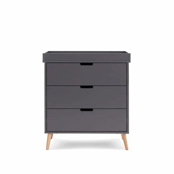 Obaby Maya 2 Piece Nursery Furniture Set – Slate & Natural Wood Obaby