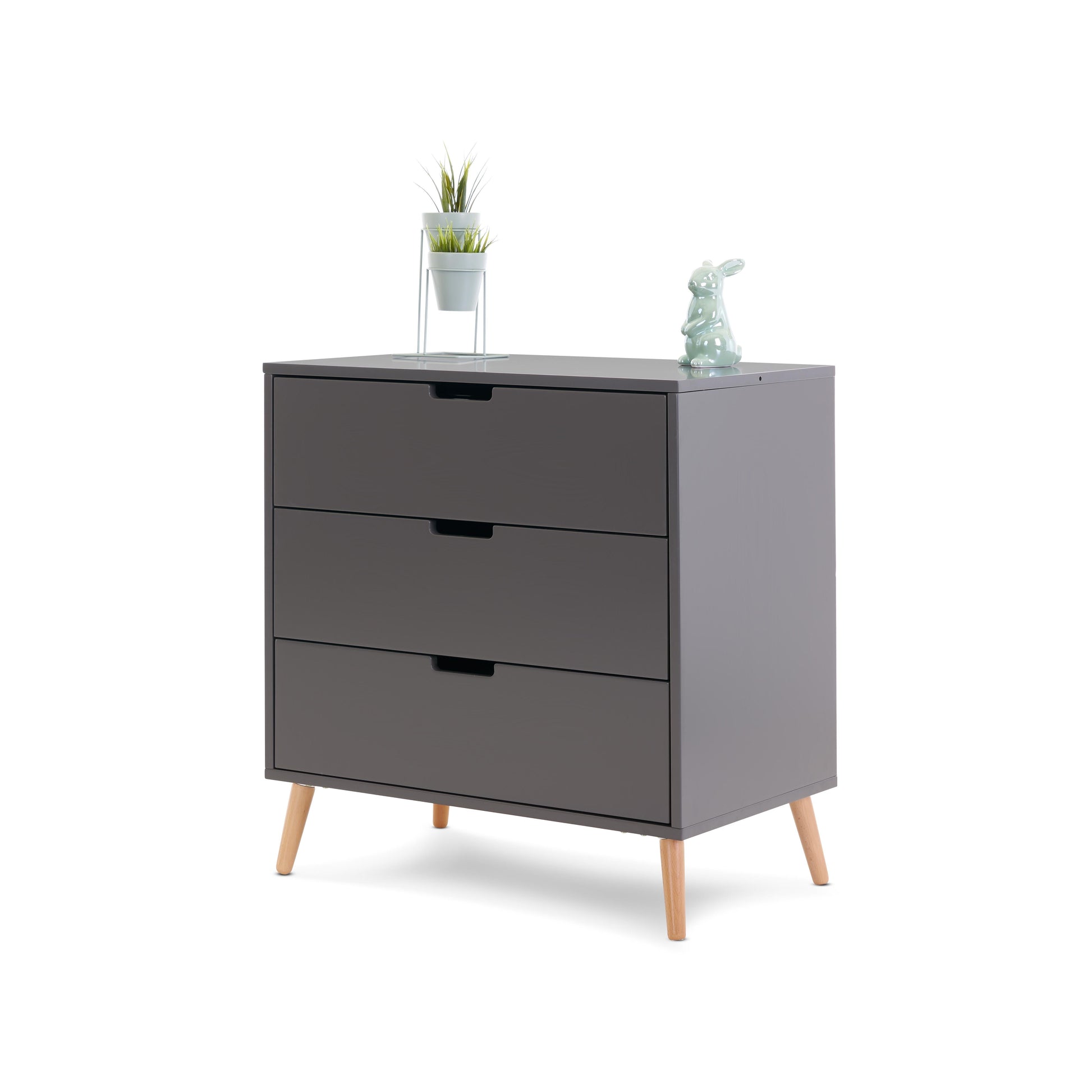 Obaby Maya 2 Piece Nursery Furniture Set – Slate & Natural Wood Obaby