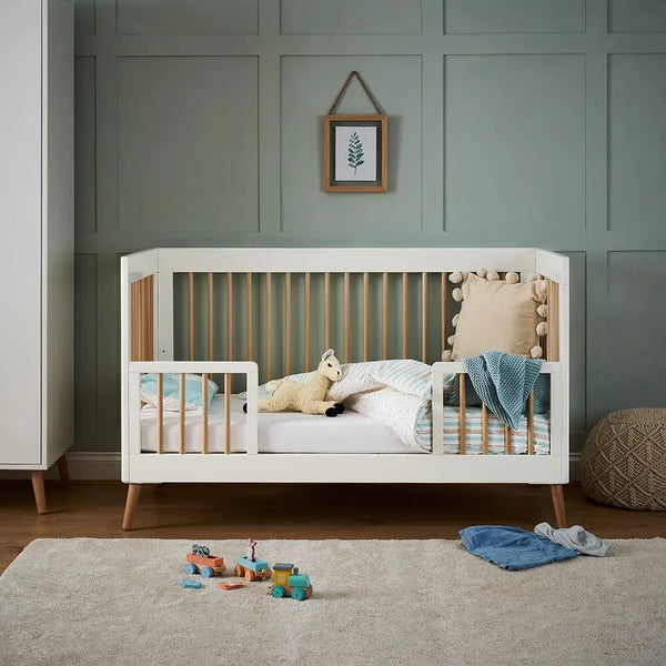 Obaby Maya 2 Piece Nursery Furniture Set – White & Natural Wood Obaby