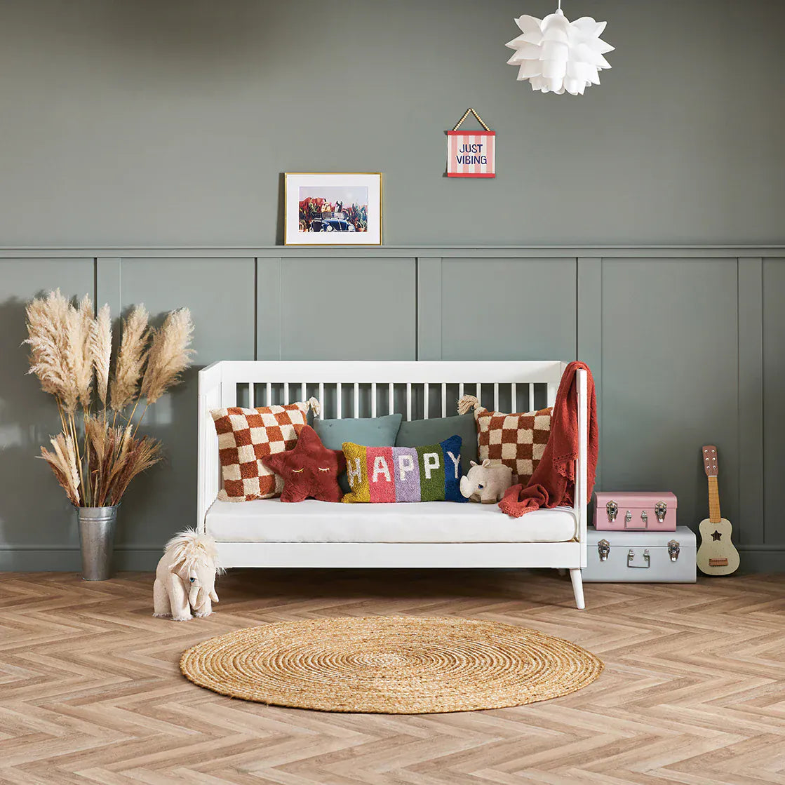 Obaby Maya Nordic White Cot Bed – Scandinavian Style Obaby
