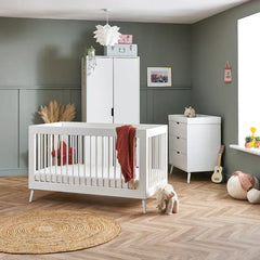 Obaby Maya 3 Piece Nursery Furniture Set – Nordic White