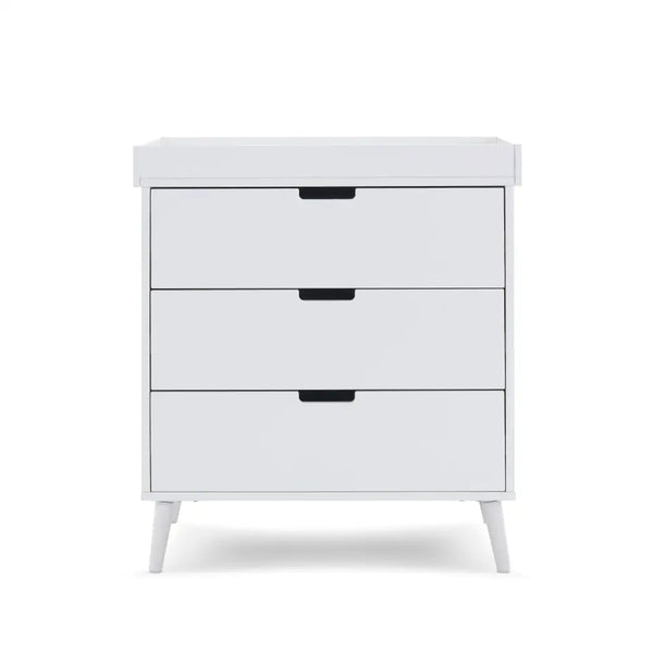 Obaby Maya 3 Piece Nursery Furniture Set – Nordic White Obaby