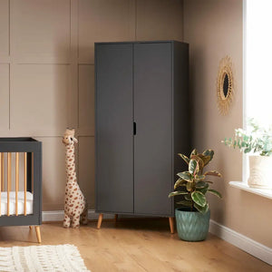 Obaby Maya 3 Piece Nursery Furniture Set – Slate & Natural Wood Obaby
