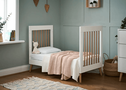 Obaby Maya 3 Piece Nursery Furniture Set – White & Natural Wood Obaby