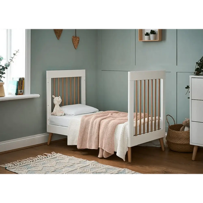 Obaby Maya 3 Piece Nursery Furniture Set – White & Natural Wood Obaby