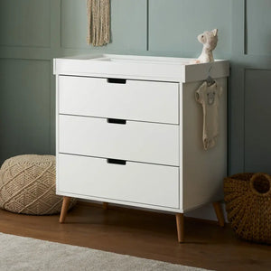 Obaby Maya Changing Unit - White with Natural Obaby