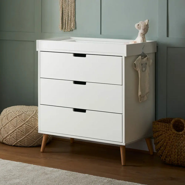 Obaby Maya Changing Unit - White with Natural Obaby