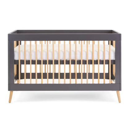 Obaby Maya Cot Bed – Slate Grey & Natural Wood Obaby