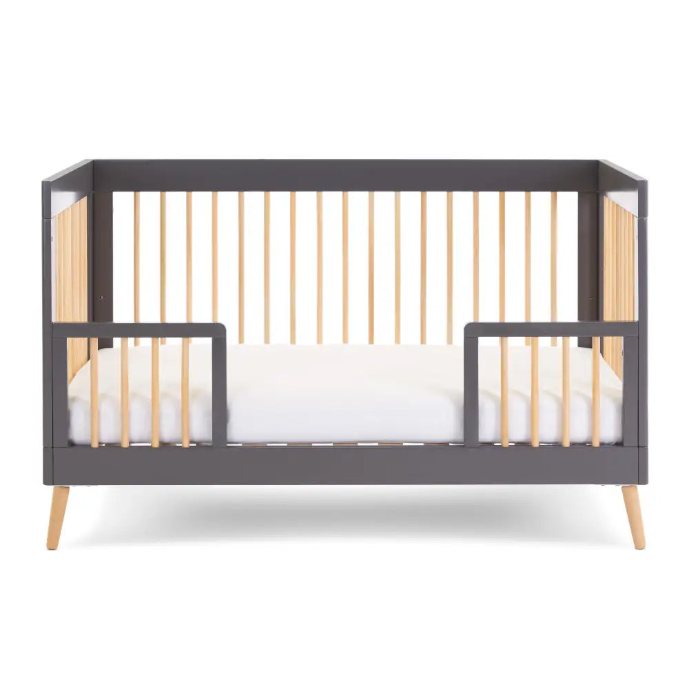 Obaby Maya Cot Bed – Slate Grey & Natural Wood Obaby