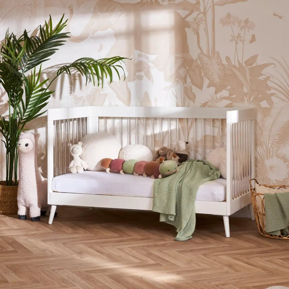 Obaby Maya Cot Bed – White & Acrylic Obaby