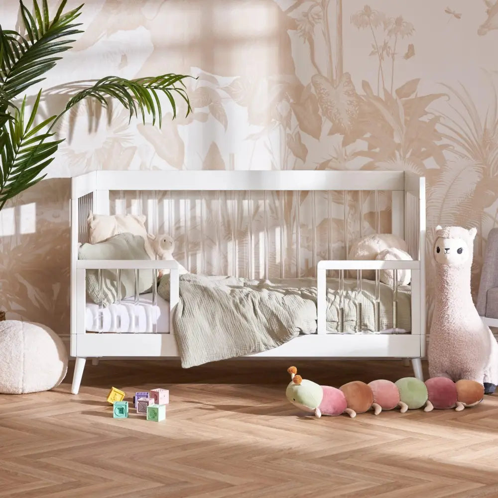 Obaby Maya Cot Bed – White & Acrylic Obaby