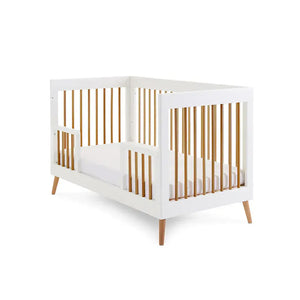 Obaby Maya Cot Bed – White & Natural Wood Obaby