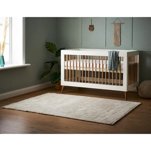 Obaby Maya Cot Bed – White & Natural Wood Obaby