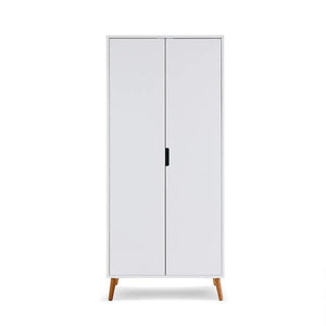 Obaby Maya Double Wardrobe - White with Natural  Obaby   