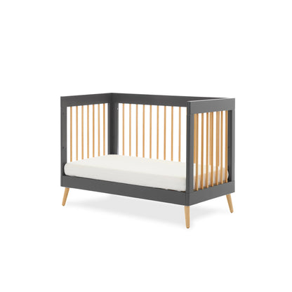 Obaby Maya Mini 2 Piece Nursery Furniture Set – Slate & Natural Wood Obaby