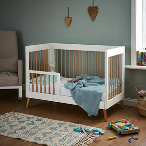 Obaby Maya Mini 3 Piece Nursery Furniture Set – White & Natural Wood Obaby