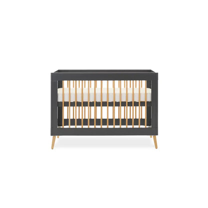 Obaby Maya Mini Cot Bed – Slate & Natural Wood Obaby