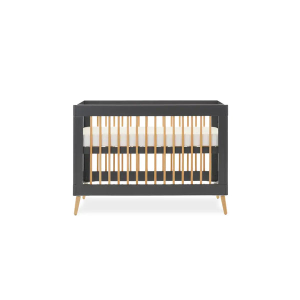 Obaby Maya Mini Cot Bed – Slate & Natural Wood Obaby