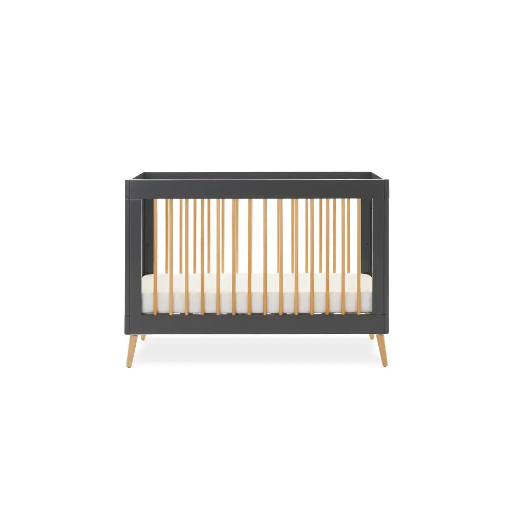 Obaby Maya Mini Cot Bed – Slate & Natural Wood Obaby