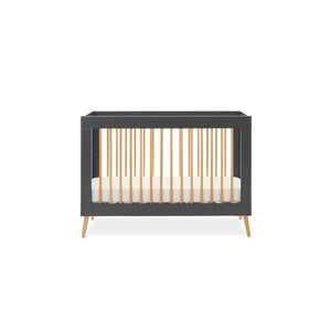 Obaby Maya Mini Cot Bed – Slate & Natural Wood Obaby