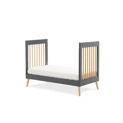 Obaby Maya Mini Cot Bed – Slate & Natural Wood Obaby