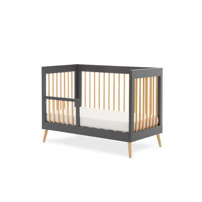 Obaby Maya Mini Cot Bed – Slate & Natural Wood Obaby