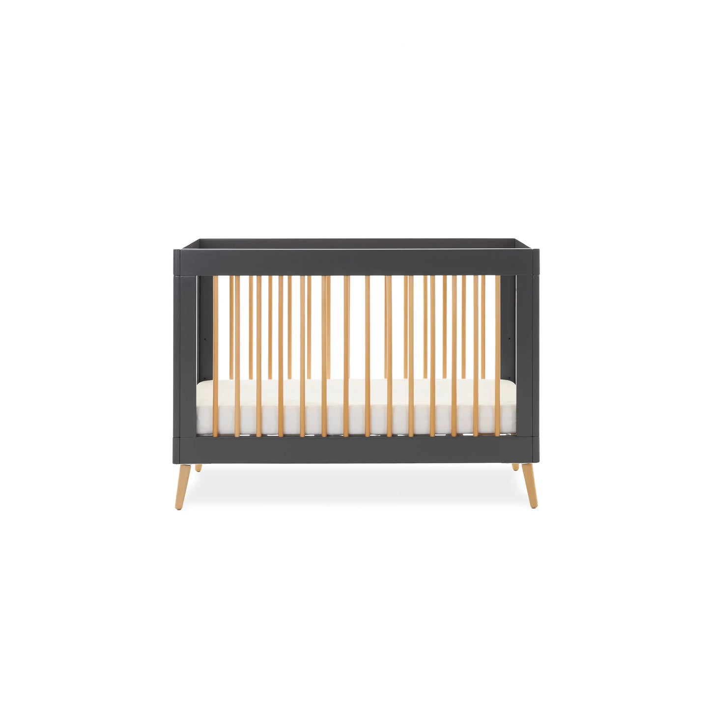 Obaby Maya Mini Cot Bed – Slate & Natural Wood Obaby