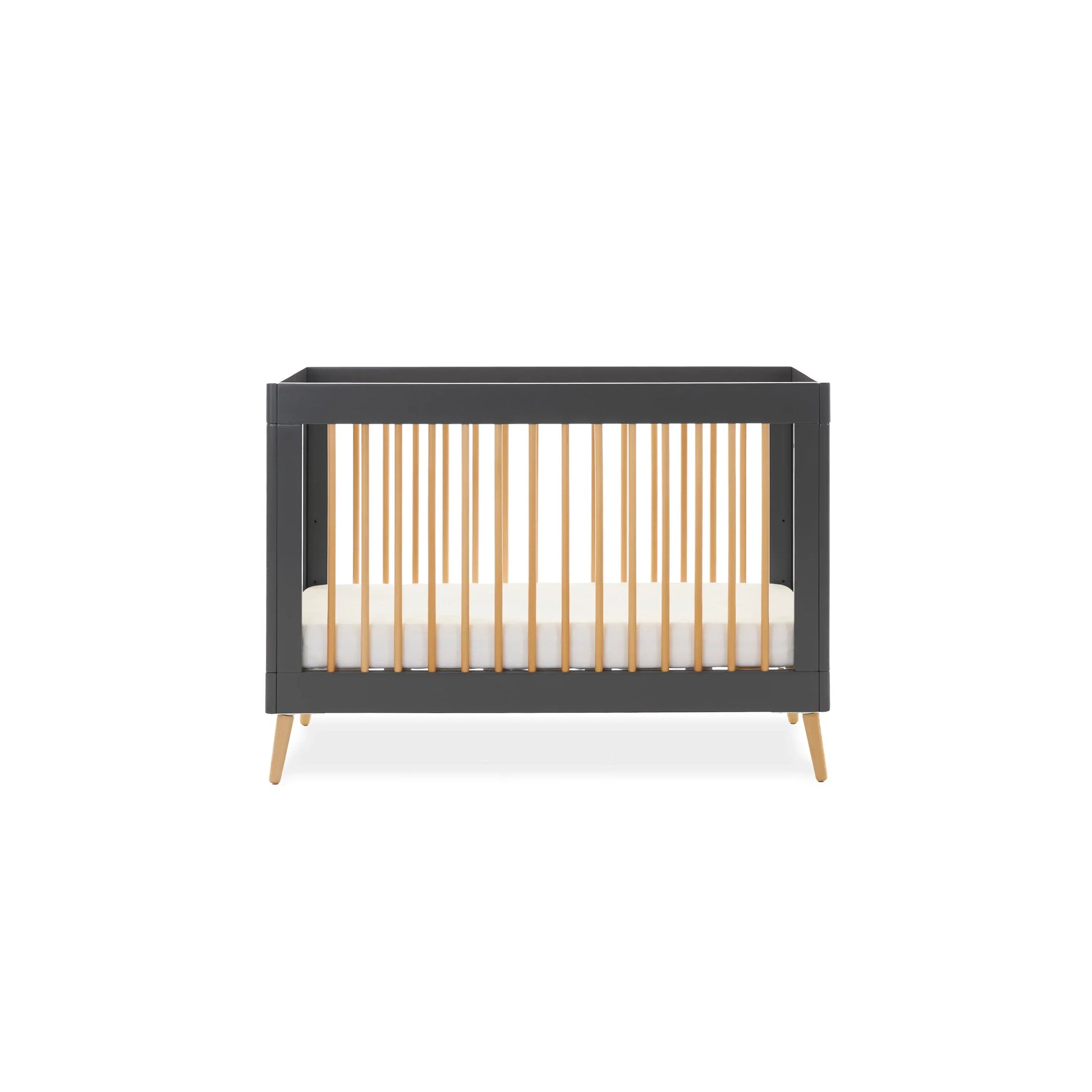 Obaby Maya Mini Cot Bed – Slate & Natural Wood Obaby