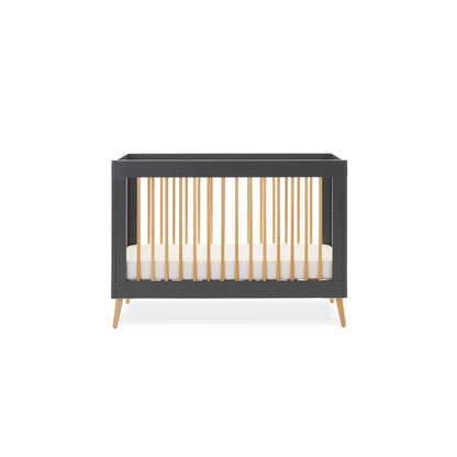 Obaby Maya Mini Cot Bed – Slate & Natural Wood Obaby