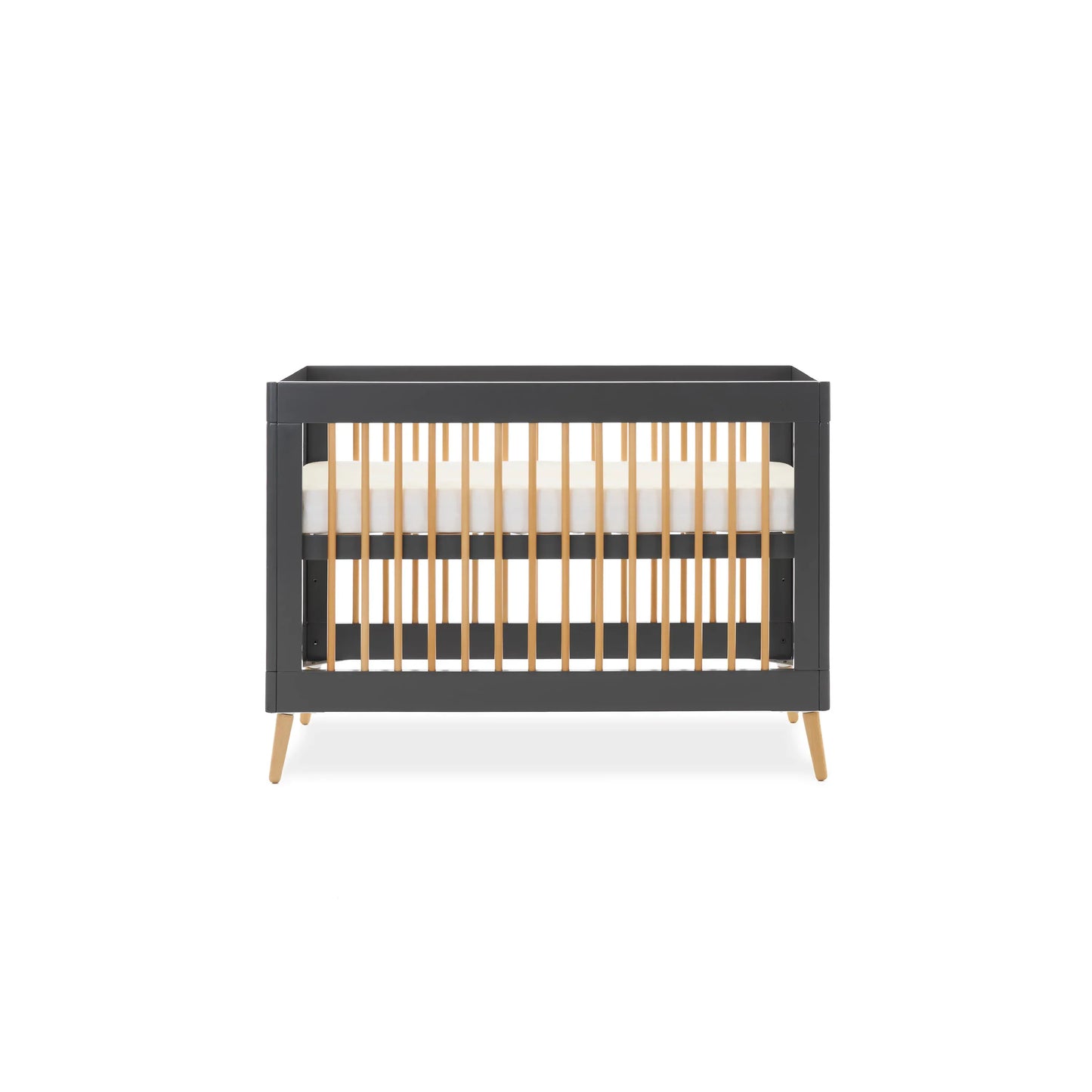 Obaby Maya Mini Cot Bed – Slate & Natural Wood Obaby