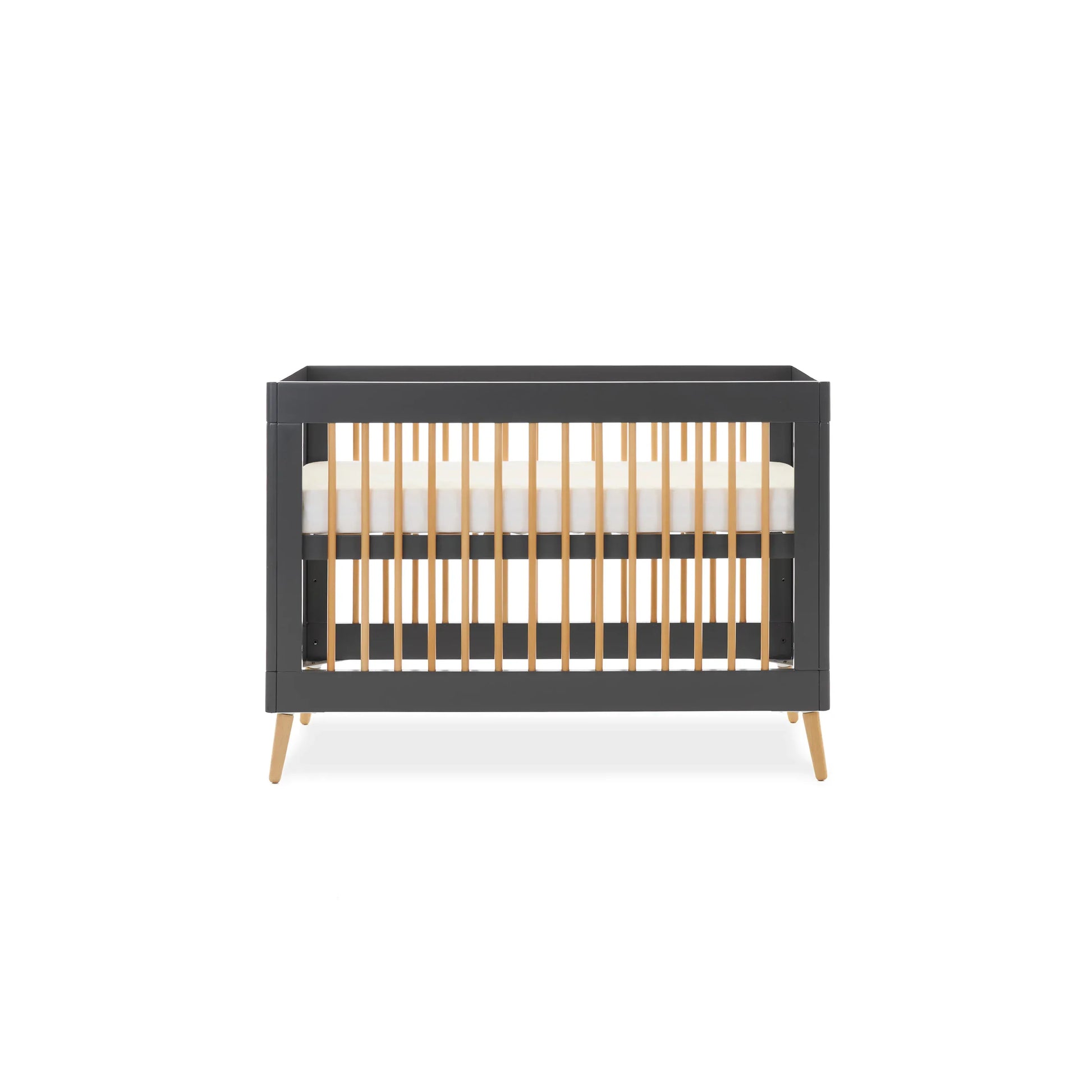 Obaby Maya Mini Cot Bed – Slate & Natural Wood Obaby