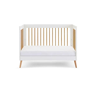 Obaby Maya Mini Cot Bed – White & Natural Wood Obaby