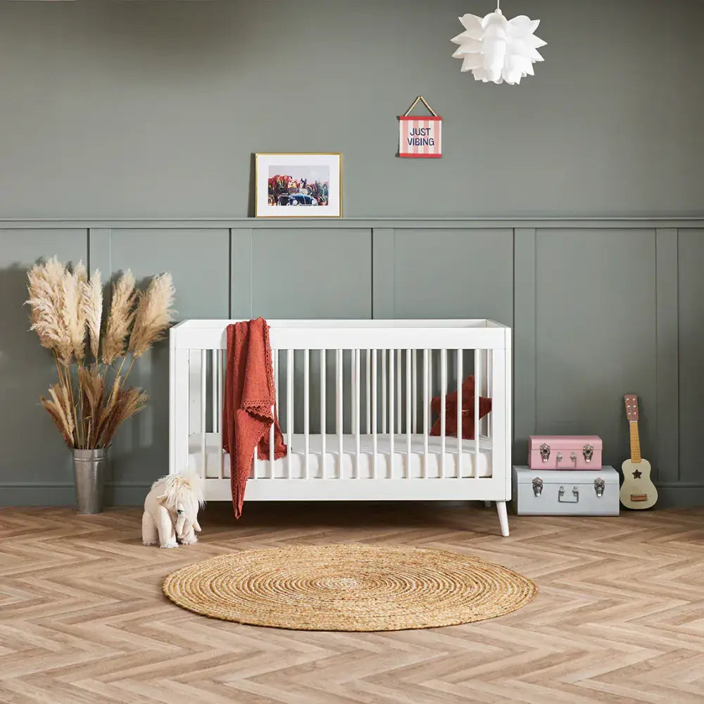 Obaby Maya Nordic White Cot Bed – Scandinavian Style Obaby