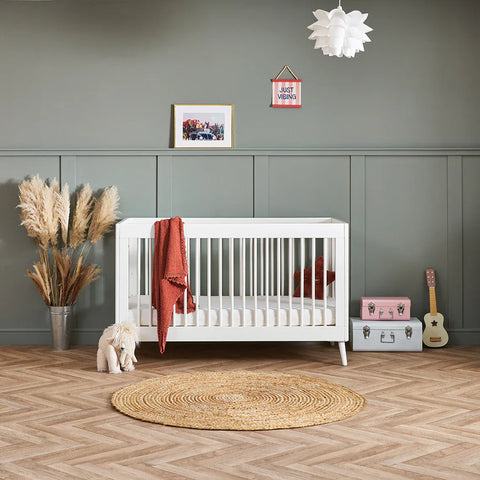 Obaby Maya Nordic White Cot Bed – Scandinavian Style