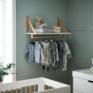 Obaby Maya Nursery Shelf – White & Natural Wood Obaby
