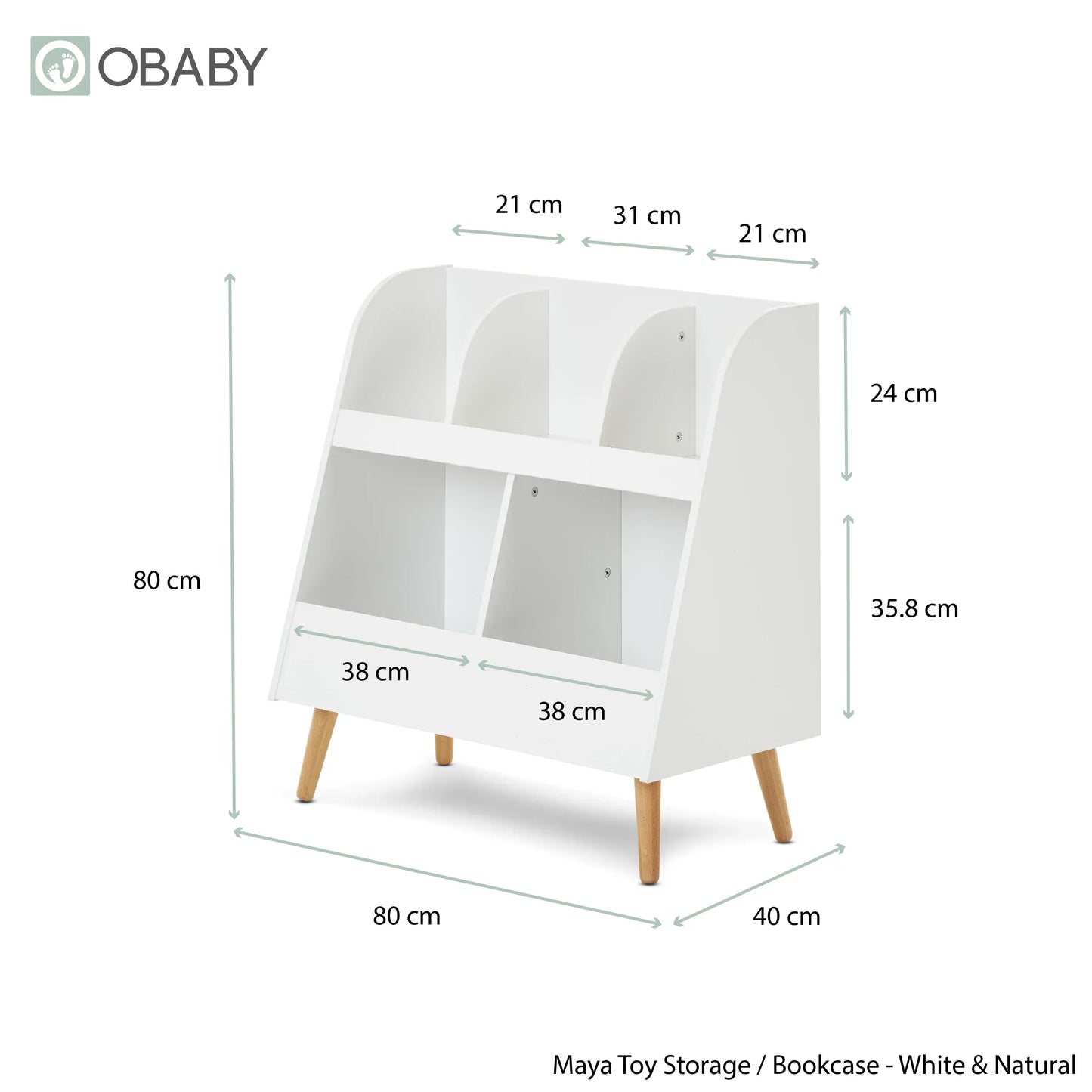 Obaby Maya Toy Storage Bookcase Unit Obaby