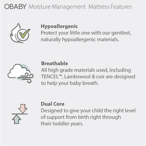 Obaby Moisture Management Cot Mattress -120x60cm OBaby