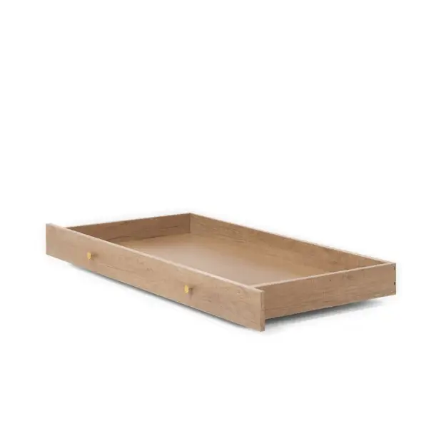 Obaby Nika 140 x 70cm Under Cot Drawer - White Grey wash Or Oak - Oak